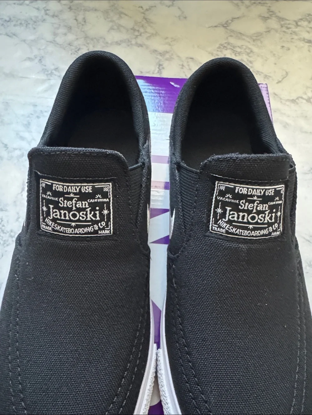 New NIKE SB Stefan Janoski Skateboard Kids Youth Slip-On Sneakers Shoes Black